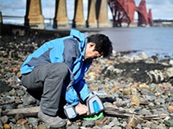 Photo: Agilent’s 4300 handheld Fourier transform infrared system can be used to gather data on microplastics in real time.